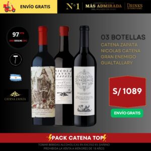 Pack Catena Zapata – Malbec · Blend · Cabernet Franc (3 botellas) | Vinos de Alta Gama